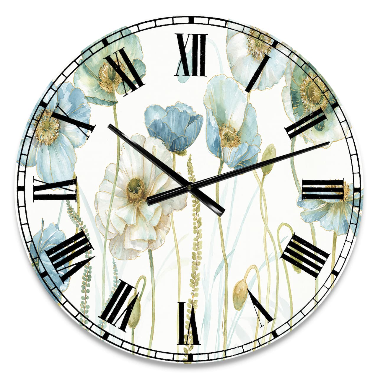 Designart 'My Greenhouse Cottage Flowers Iv Traditional Wall Clock